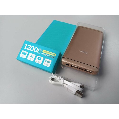 Внешний аккумулятор HOCO (Power Bank) 12000mAh аккумулятор robiton vrla6 12 12000mah 7628