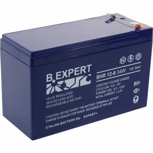 Аккумулятор ETALON B.EXPERT BHR 12-9 34W (12V 9Ah) батарея для ибп b b battery hr 9 12