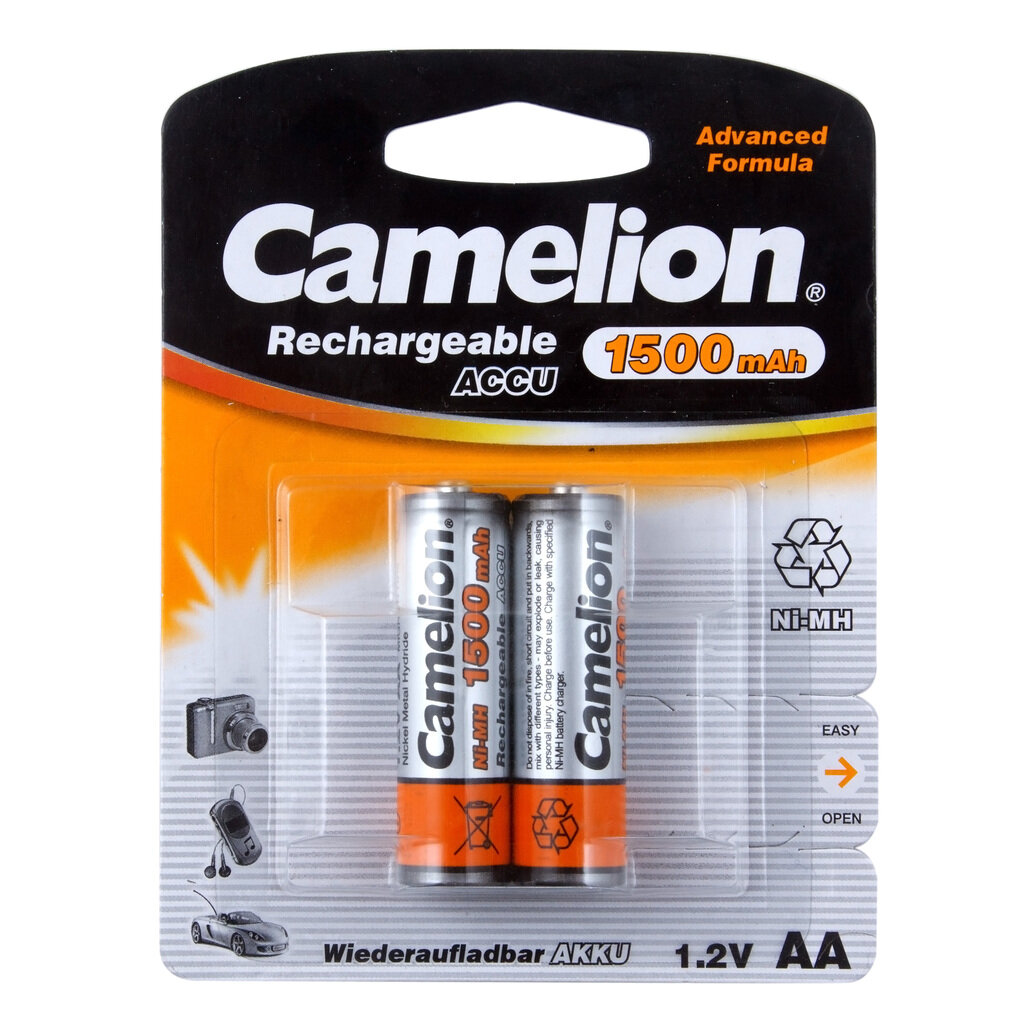 Батарейка AA HR6 1.2V аккумулятор Ni-MH 1500mAh блистер (2шт.) CAMELION