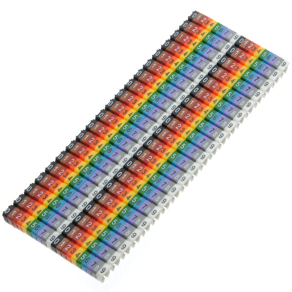 Набор маркеров KCG3 9996 для кабеля 4-6 мм2 символы от 0 до 9, 400шт. ONKA