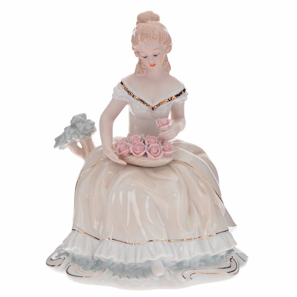 фото Фигурка декоративная "Девушка", L18 W13,5 H23 см