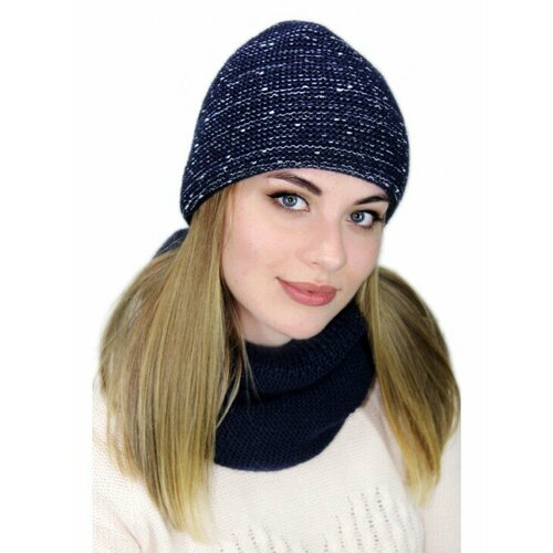 фото Шапка lemmex комплект "чесси" стойка-хомут, размер 55-56, синий