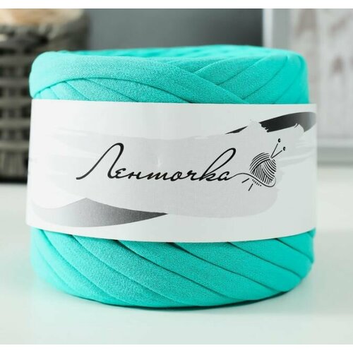 Пряжа трикотажная широкая 50м/160±20гр, ширина нити 7-8 мм (220 мятный) 1шт