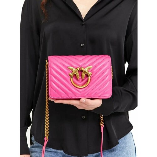 Сумка кросс-боди Urban Fashion, фактура стеганая, фуксия, розовый