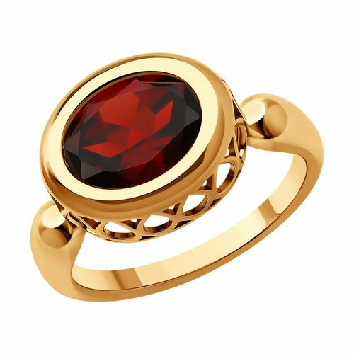 Кольцо SOKOLOV, красное золото, 585 проба, гранат, размер 18 кольцо sokolov красное золото 585 проба гранат размер 18