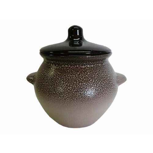 Горшочек для запекания мрамор 065 л 12 см керамика с крышкой 1200₽