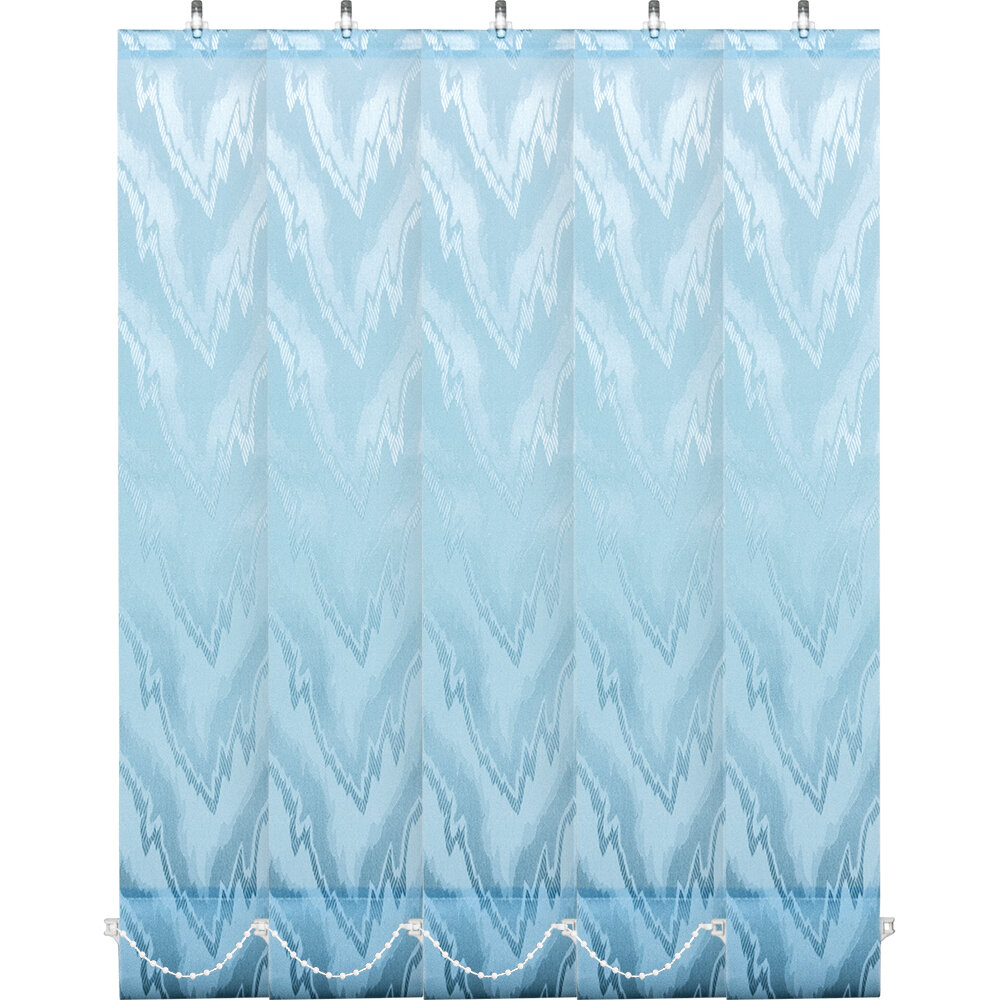 Ламели для вертикальных жалюзи 5шт Фортуна голубой Длина 180 см