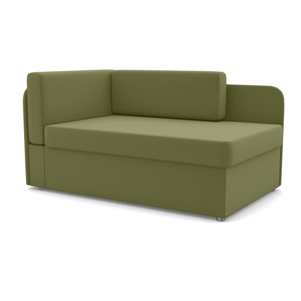 Малый диван "Компакт" левый фокус- мебельная фабрика 135х83х61 см оливковый