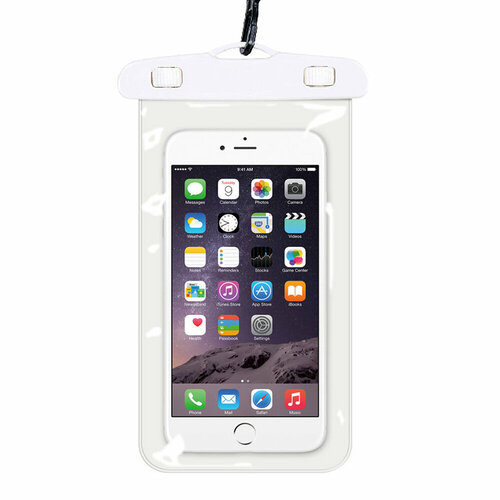 Водонепроницаемый чехол для сотового телефона смартфона универсальный, для съемки под водой, непромокаемый, герметичный, белый со шнурком