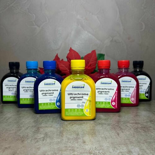 Комплект чернил MOORIM UltraChrome 7х250g Black LBlack Cyan Magenta Yellow LCyan LMagenta 9999₽