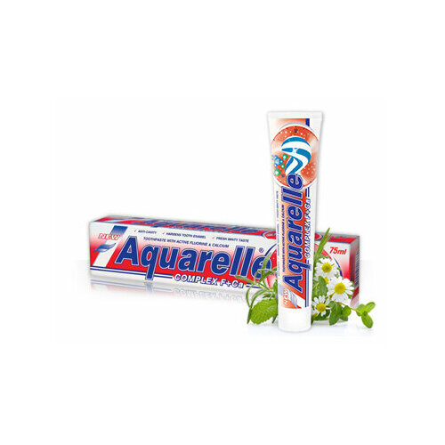 Акварель комплекс зубная паста с активным фтором и кальцием 75 мл 299₽