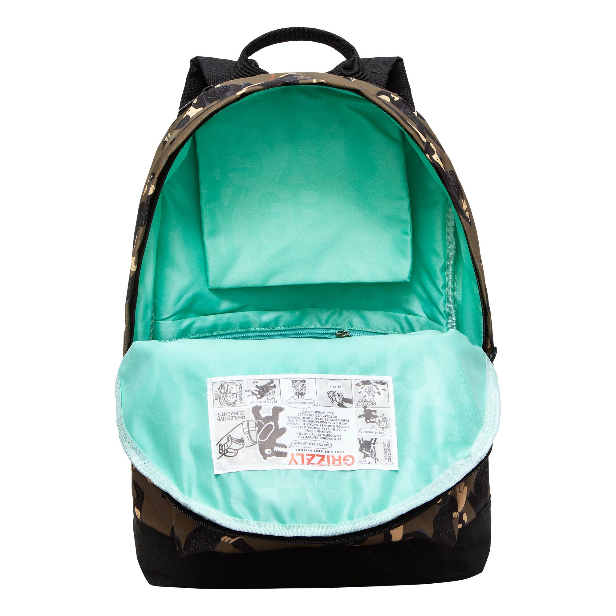 Легкий рюкзак городской GRIZZLY с карманом для ноутбука 13", одним отделением, размер L, женский RXL-322-9/1