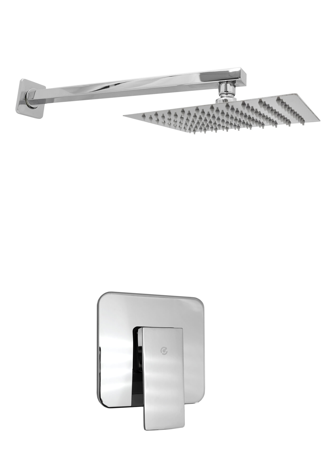 фото Смеситель Душ встраиваемый SANTREK AQUA-1054 (SAP-1054) квадратная лейка (20х20см), хром, эконом (только тропический душ)