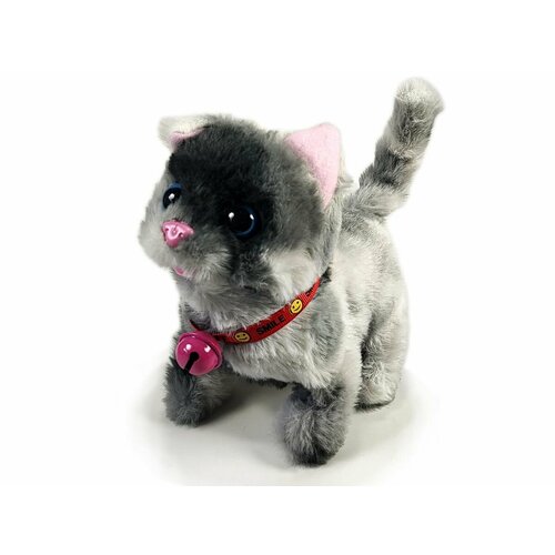 Интерактивный котенок мяукающий серый