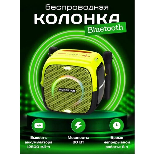 Беспроводная колонка Hopestar Party One 80Вт с двумя микрофонами 850000₽