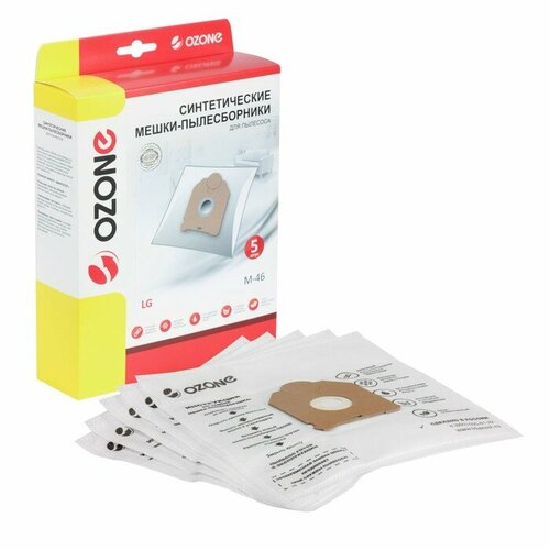 Мешки-пылесборники M-46 Ozone синтетические для пылесоса 5 шт комплект из 6 шт 2522₽
