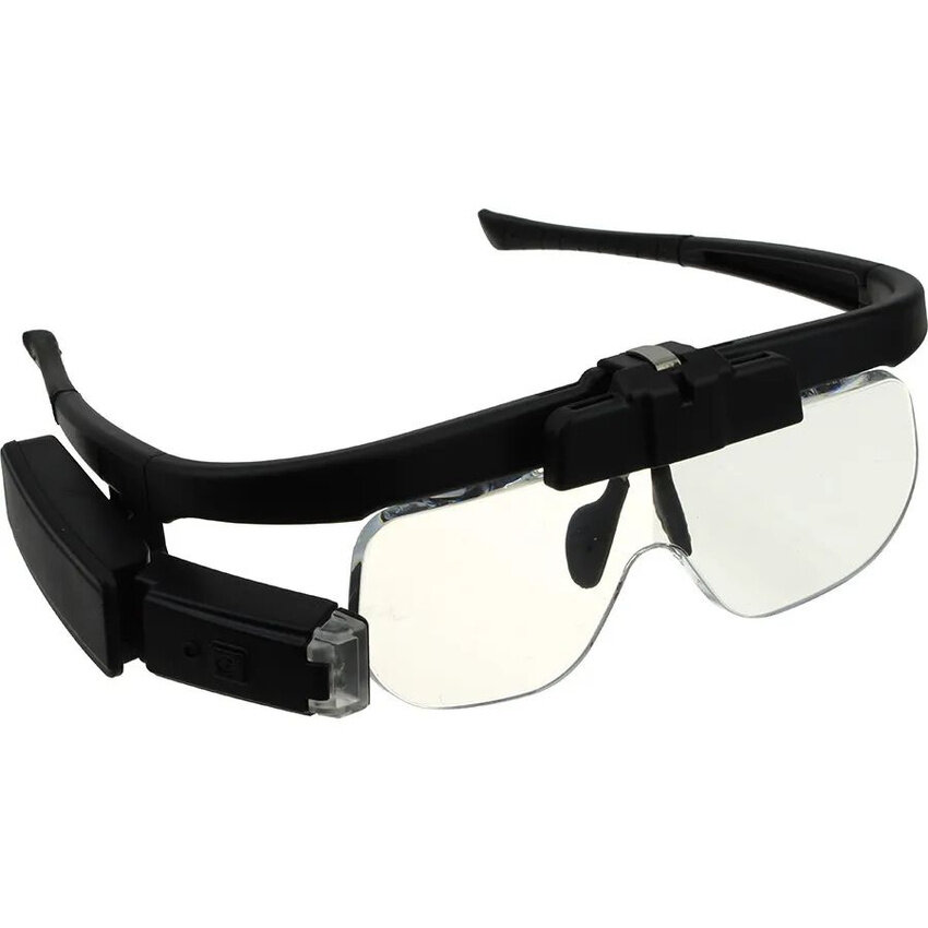 фото Бинокуляр монтажника 11642DC 2 линзы, с подсветкой, аккумулятор