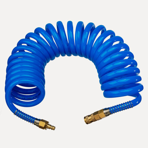 Изображение товара GARWIN PRO 808750-1216-07 Шланг полиуретан (PU) 12*16, витой, 7,5 м, синий, БРС в комплекте