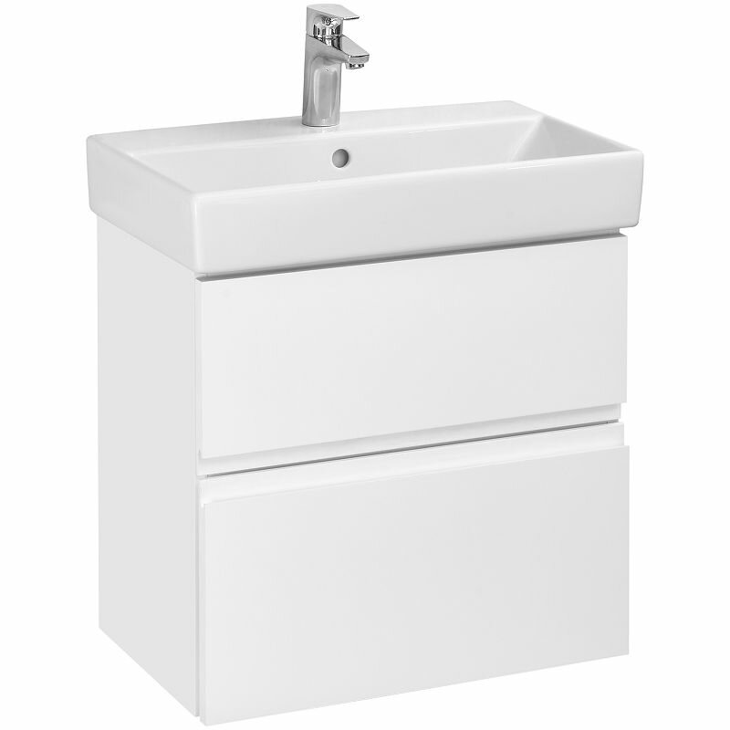 фото Тумба под раковину Roca Oleta 60 A857639806 подвесная Белый глянец