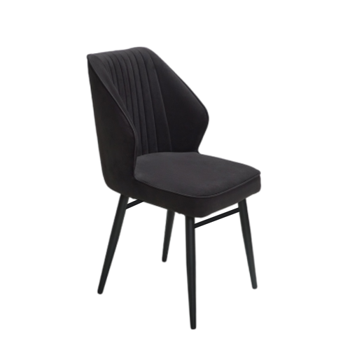 Стул Латте, каркас черный, ткань Maserati black, черный