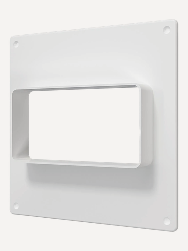 Изображение товара Фланец ERA 511ПТП, вертикальный, прямоугольный, пластик, белый