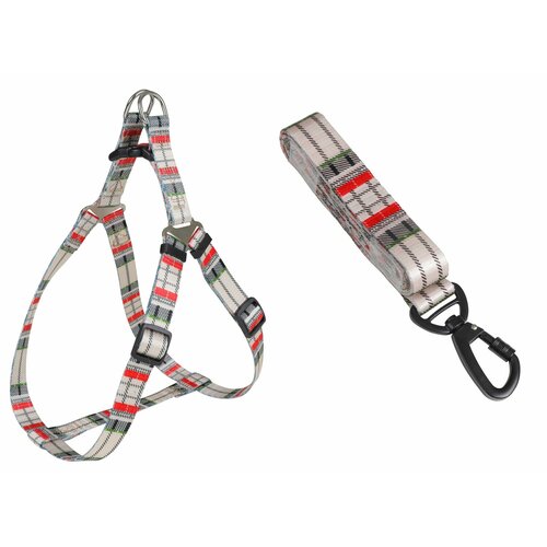 Шлейка с поводком (нейлон) для собак, размеры - грудь 55-70 см, ширина 20 мм. / шлейка с поводком для маленьких собак