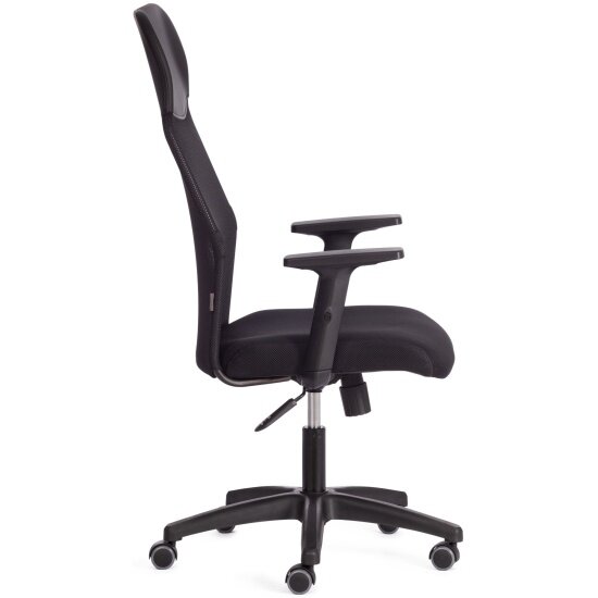 Кресло офисное Tetchair PRACTIC PLT, ткань/кож/зам, черный, TW-11 / W-11 / 36-6 — фото 1