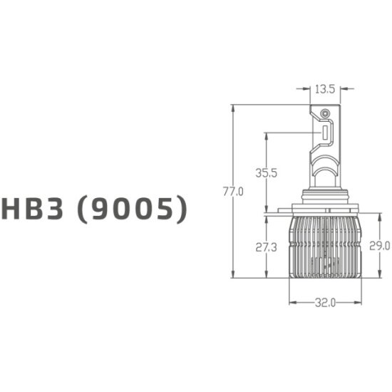 Светодиодные лампы Mtf Light , серия DYNAMIC VISION LED, HB3(9005), 28W, 2500lm, 5500K, кулер, комплект. — фото 1
