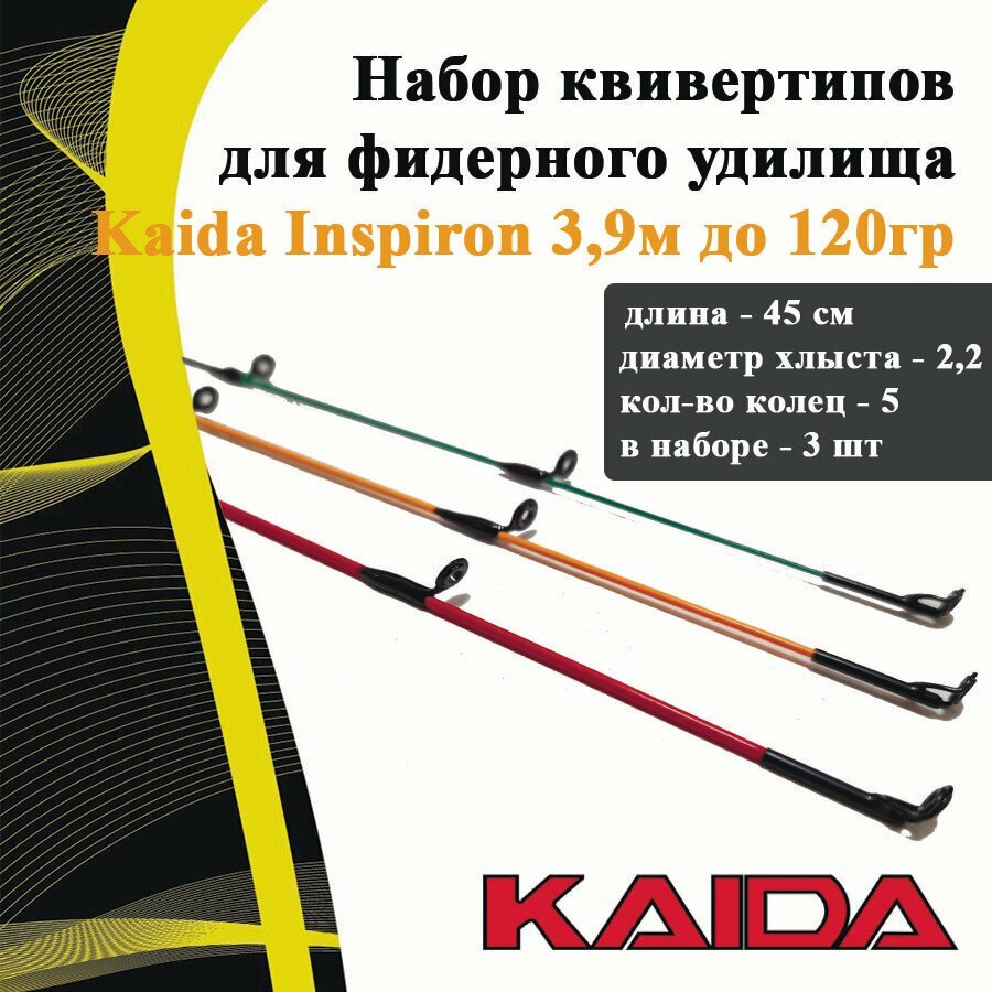 Набор квивертипов для фидерного удилища KAIDA 138-390