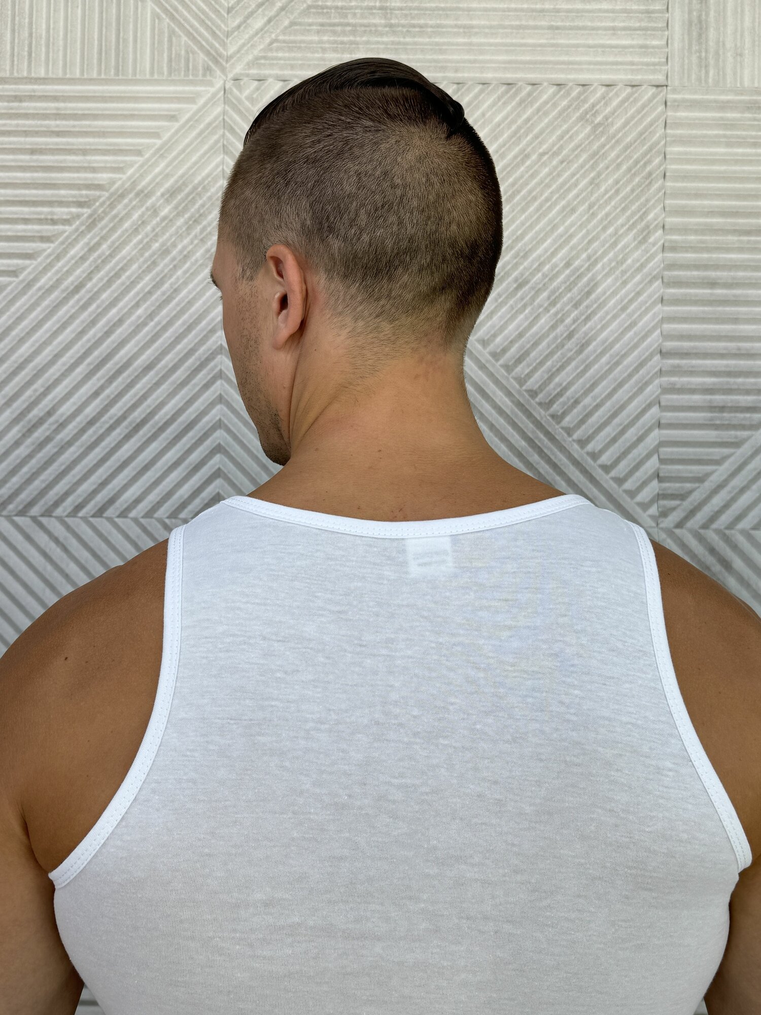 Майка спортивная INTERQLO Базовая, размер 48, белый/белый — фото 1