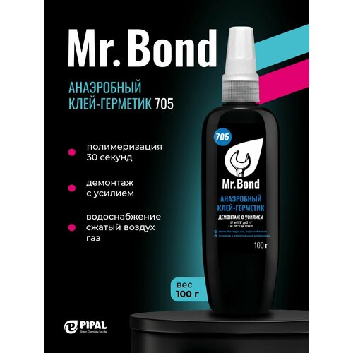Клей-герметик QuickSPACER MR.BOND 705 100 мл. синий 1 шт. 100 гр