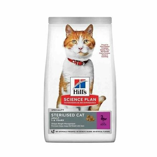 Корм для стерилизованных кошек Hill's Science Plan Sterilised Cat Young Adult с уткой 3кг