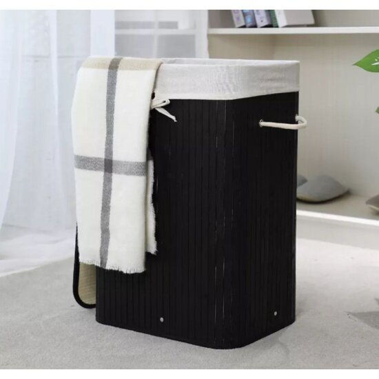 Корзина Homium для белья for Home Eco 40*30*60см, квадратная, темный laundry6 — фото 1