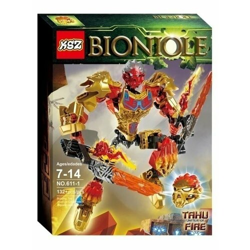 Конструктор/Bioniole/ Бионикл/ Таху/ 611-1/ 132 детали/ ребенку