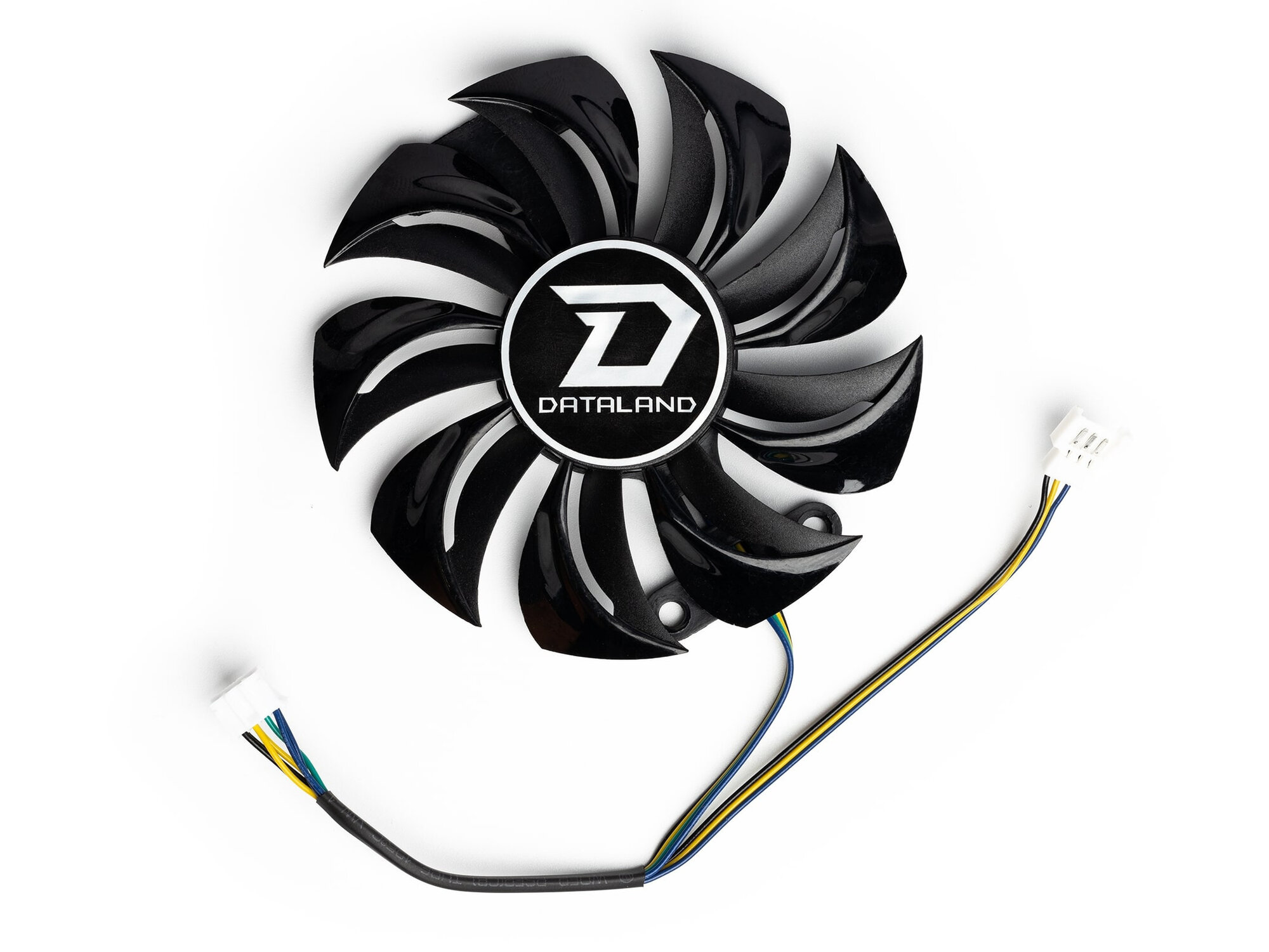 Вентилятор для видеокарты PowerColor Red Devil RX470 RX480 RX580 / 4pin папа + 3Pin мама / ⌀ 87мм /