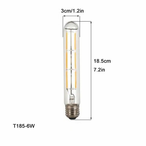 Светодиодная лампа GY T10 T185 T225 T30 T300 6000К 4-8 Вт, 2700K, T185-6W-kuanya