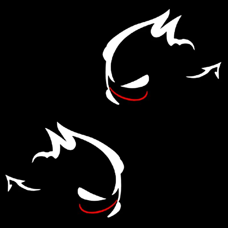 Новый мультфильм милый дьявол кролик автомобильное зеркало заднего вида наклейка наклейка на окно автомобиля декоративный винил ПВХ 10 см x 8 см