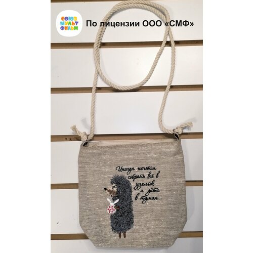 Сумка кросс-боди Felante фактура плетеная серый бежевый 1550₽