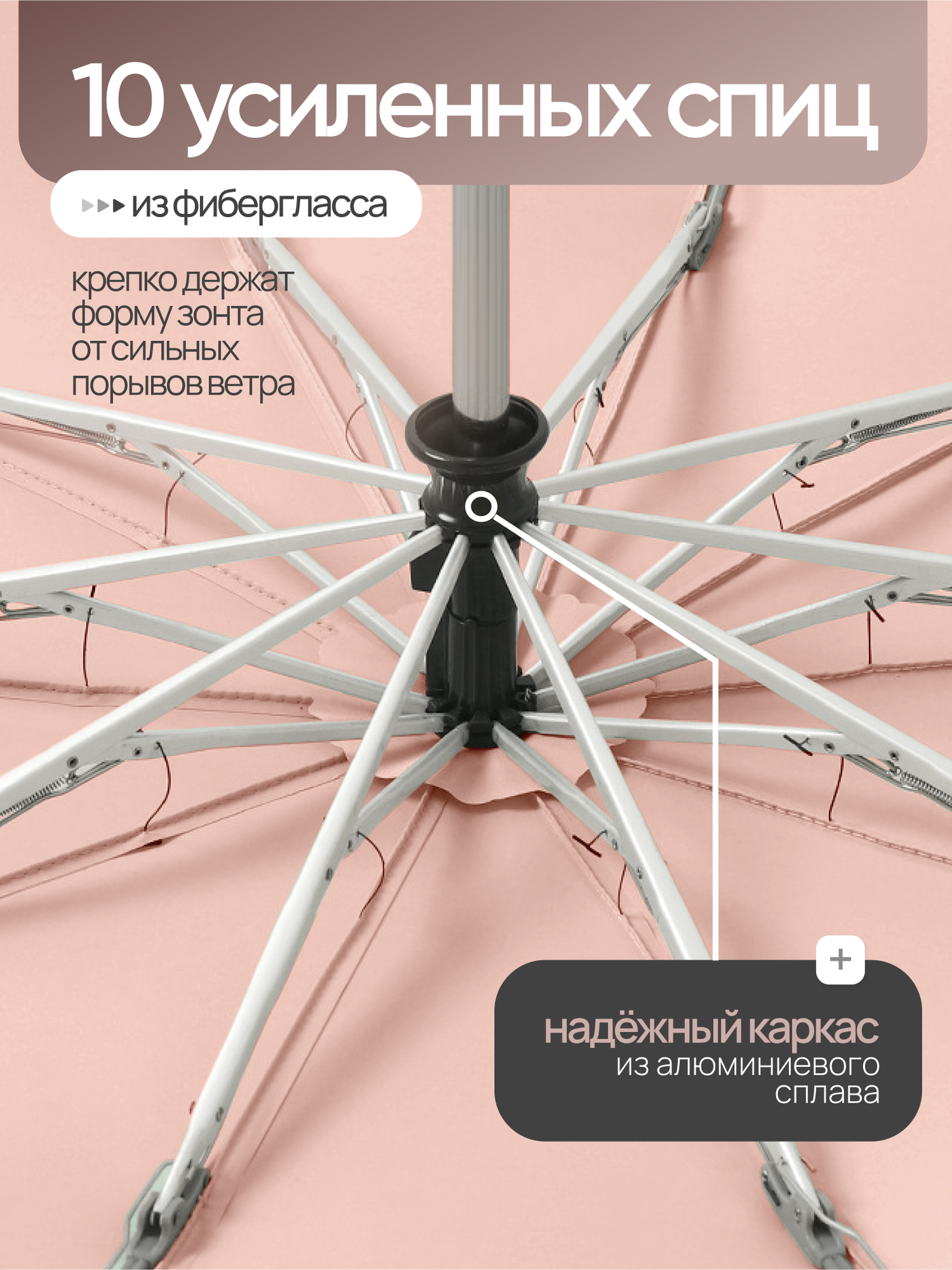 Зонт ARDECO, розовый — фото 1