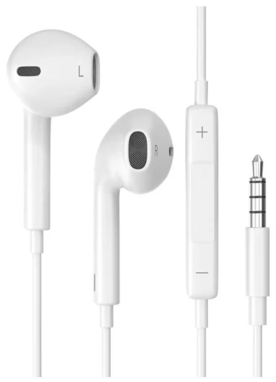 Наушники проводные с микрофоном для Айфона / Разъем Jack 3.5 для Apple iPhone 5 5s SE 6 6s / Проводные Вкладыши Jack 35 для всех смартфонов