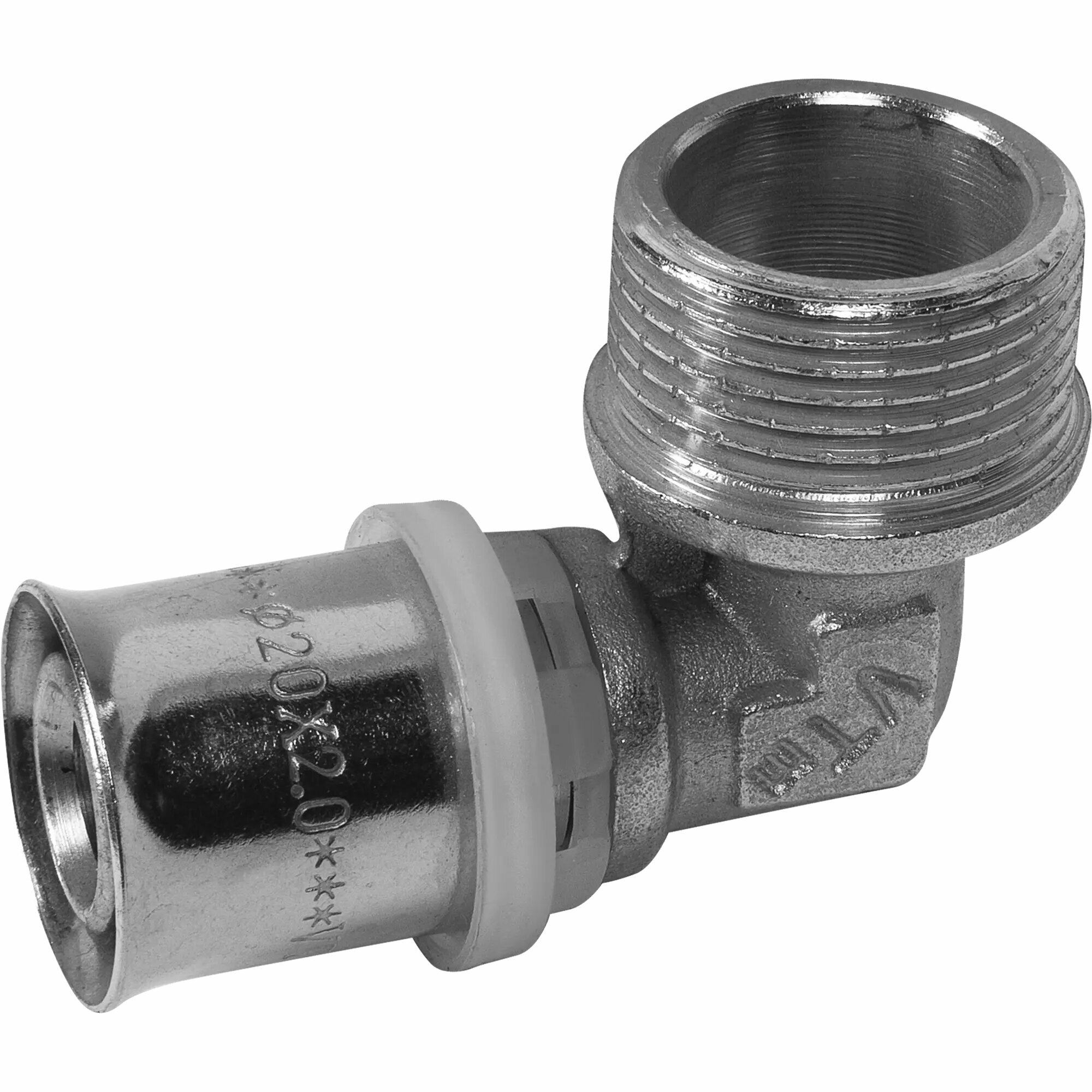 Угол комбинированный 90° Valtec 3/4"x20 мм НР латунь VTM.253. N.002005
