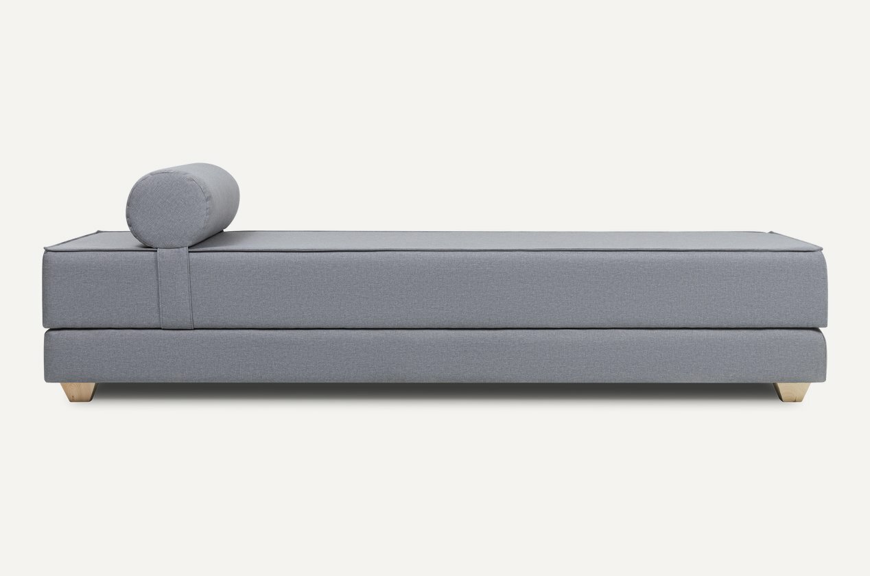 Кушетка Divan.Ru Роби Textile Grey, рогожка, серая, с дополнительным спальным местом