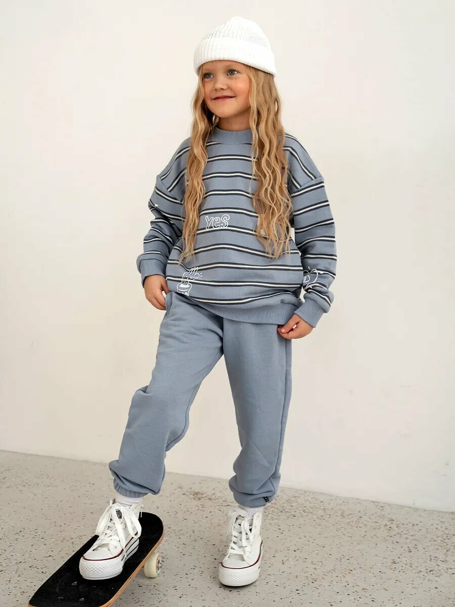 Комплект одежды LARETTO Осень-Зима размер 140 голубой