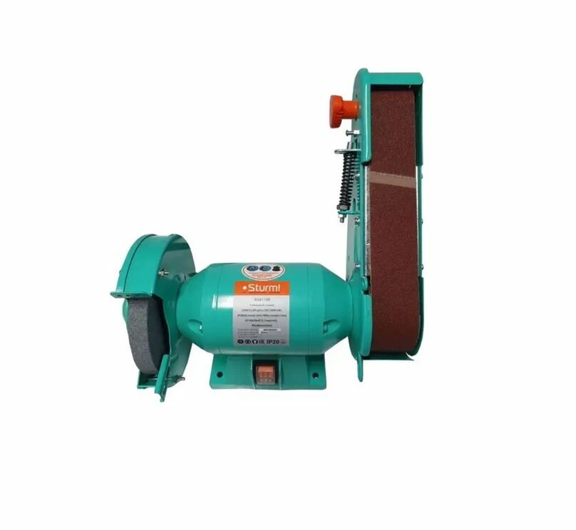 Точильный станок STURM BG61150 (Лента + диск) Потребляемая мощность - 350 Вт Диаметр диска - 150 мм Толщина диска - 20 мм