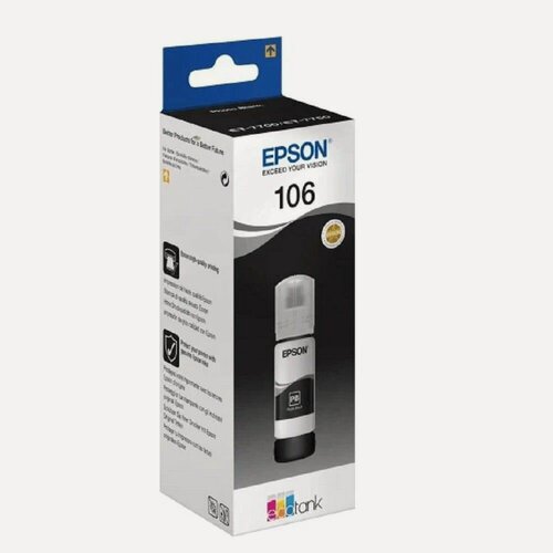 Изображение товара Epson Расходные материалы C13T00R140 Контейнер 106 с черными фото чернилами для L7160 7180, 70 мл