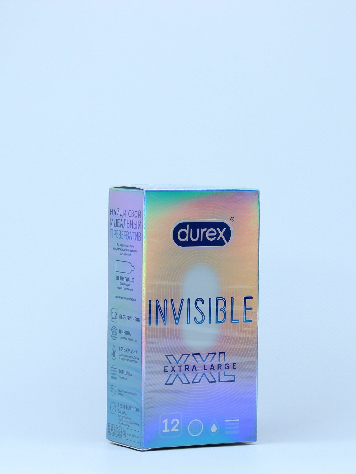 Презервативы Durex Invisible XXL Extra Large, 12 шт в упаковке — фото 1
