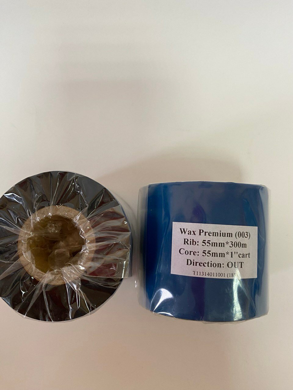 Лента красящая термотрансферная риббон WAX PREMIUM 55мм х 300м, вт. 1" , OUT