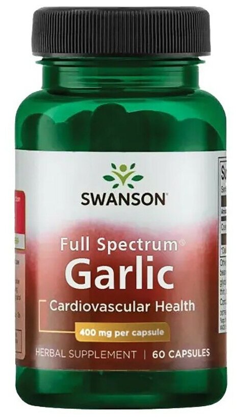 Swanson Full Spectrum Garlic 400 mg, 60 капс.