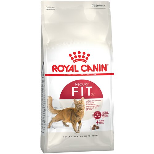 Корм сухой Royal Canin FIT Питание для кошек с умеренной активностью, имеющих доступ на улицу, в возрасте от 1 года до 7 лет, 400г