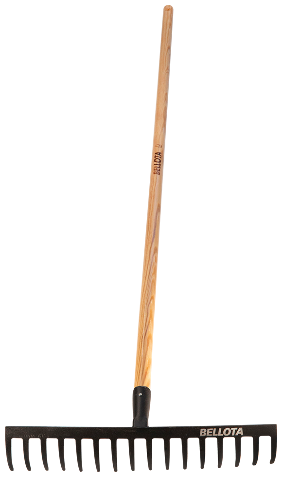 грабли прямые с 16 прямыми зубьями BELLOTA с черенком - фото №1